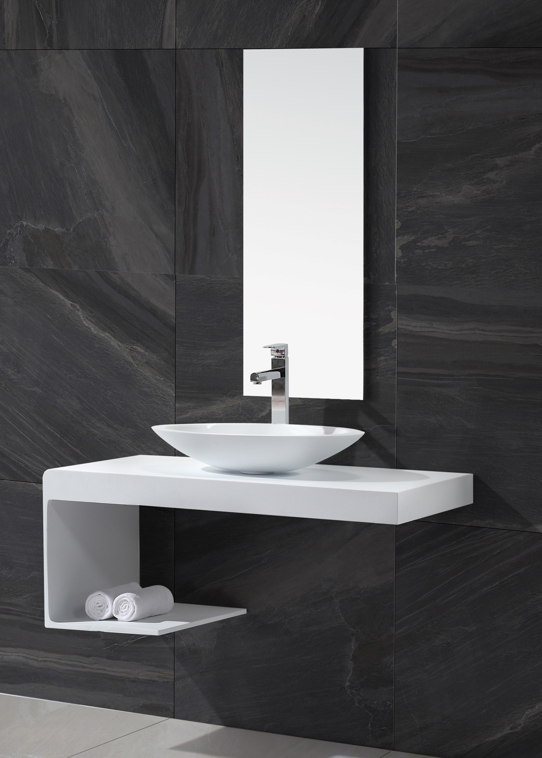 Design Waschtischplatte 1396 Badewelt Badezimmer Möbel Waschtisch-Sets