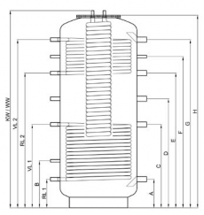 TWL Pufferspeicher Hygienespeicher Kombispeicher 200 300 500 600 800