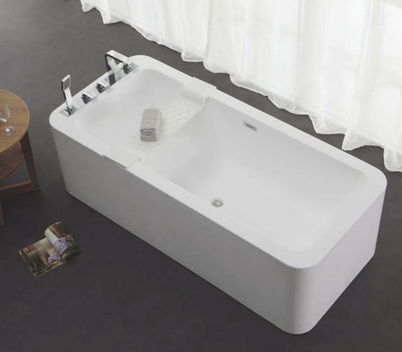 {Badewannen armaturen freistehend
52} Freistehende Badewanne aus Mineralguss KZOAO-1180 Badewelt Wannen ... | {Badewannen armaturen freistehend
52}